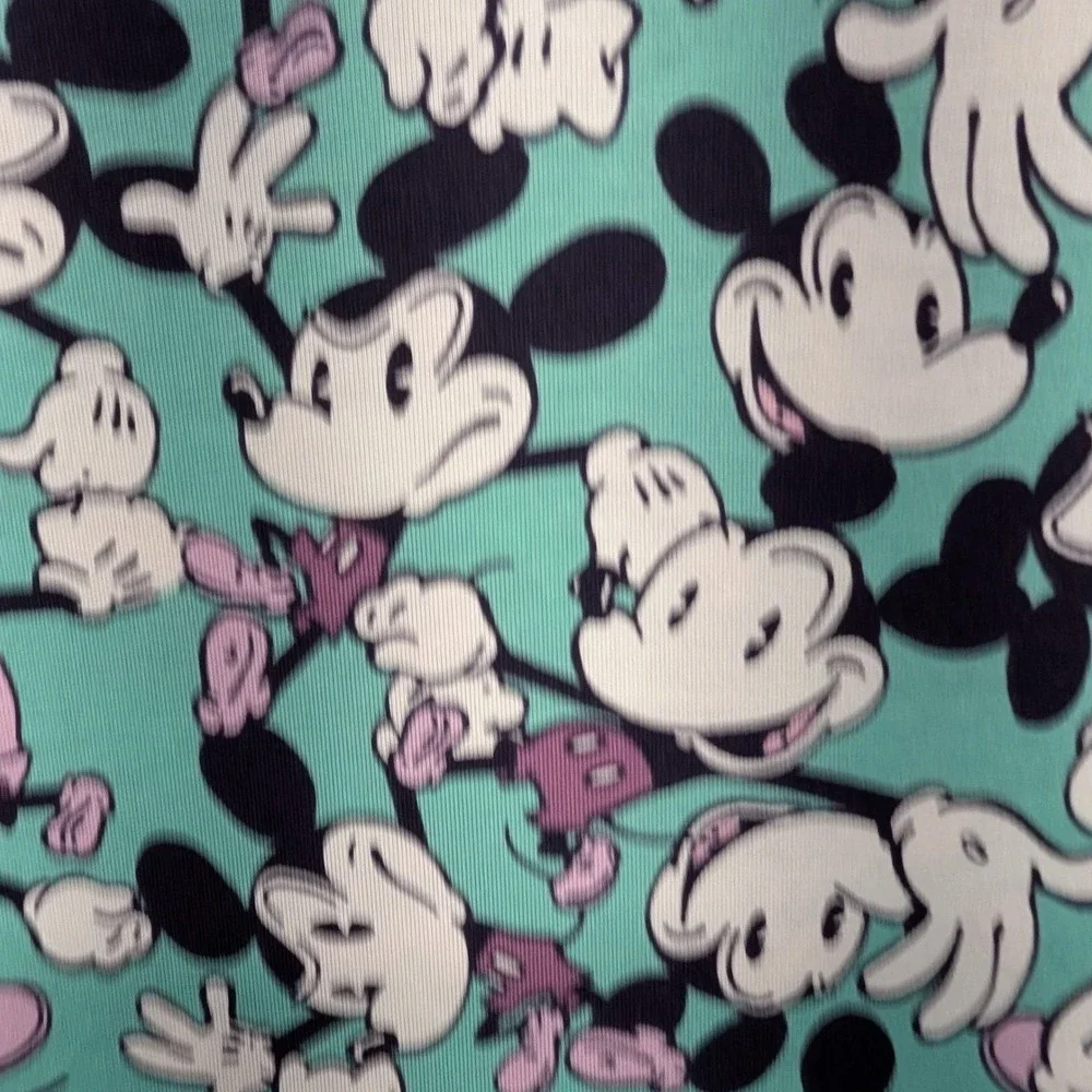 LuLaRoe Disney Mickey Mouse Mint Green Graphic T‎ Shirt Size L